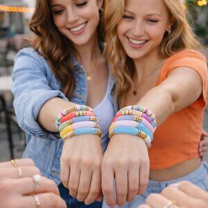 5 Stack Stretch Bracelet Multi-color BOHO style bracelet